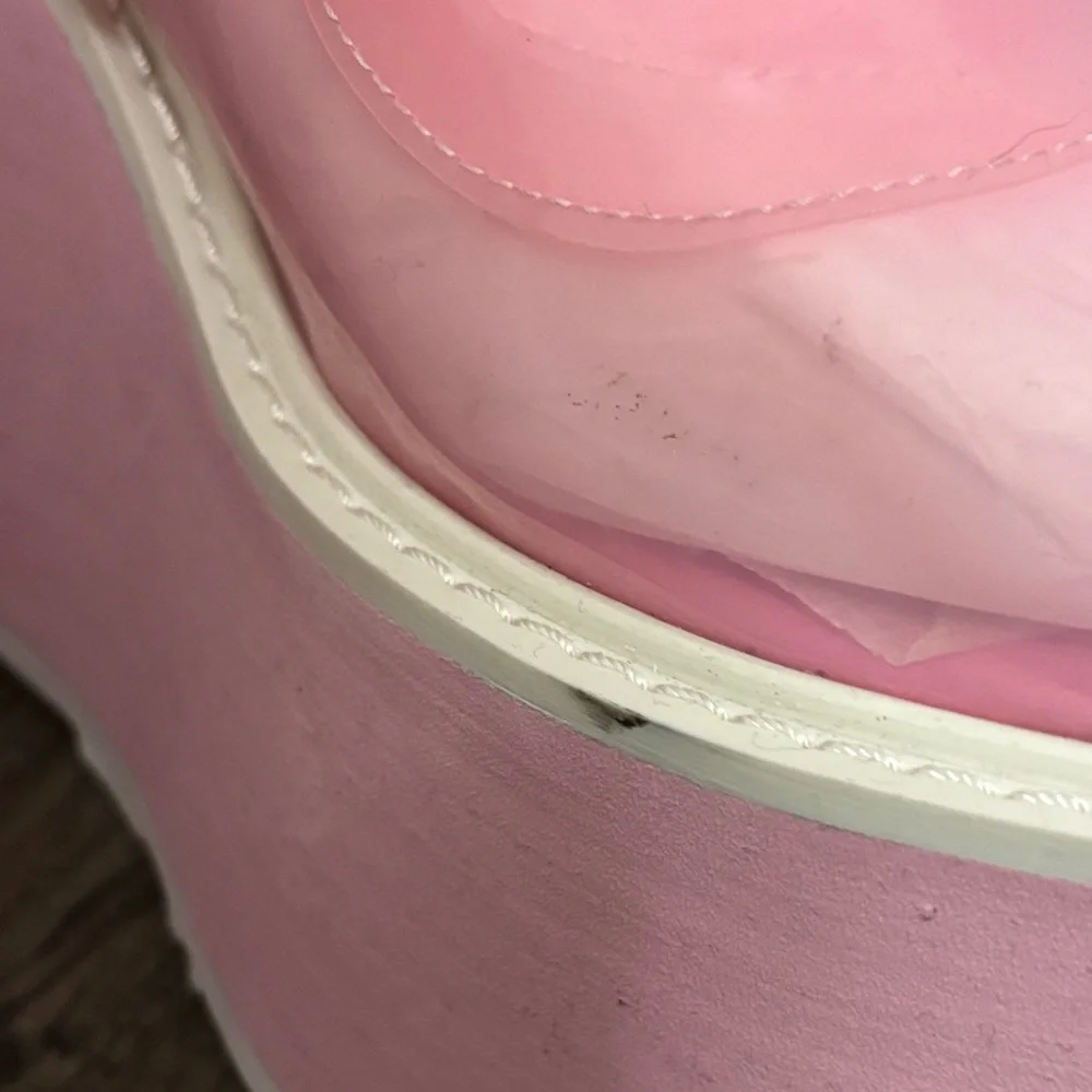 Demonia Swing-230C Clear Baby Pink Lovesick Trinity Boots